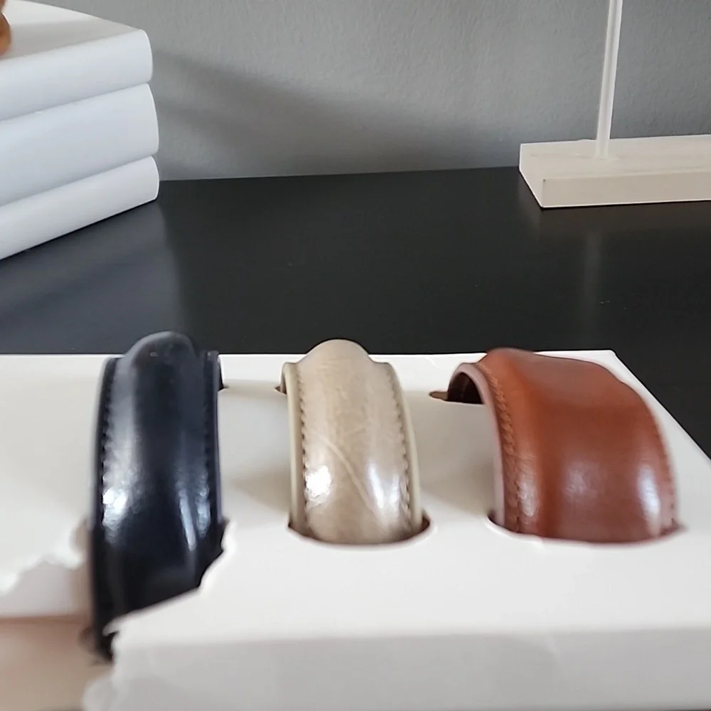 ZARA Pack of 3 Leather Bracelets - Picture 9 of 13